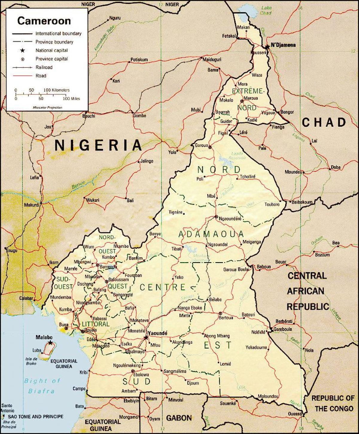 мапата на Камерун