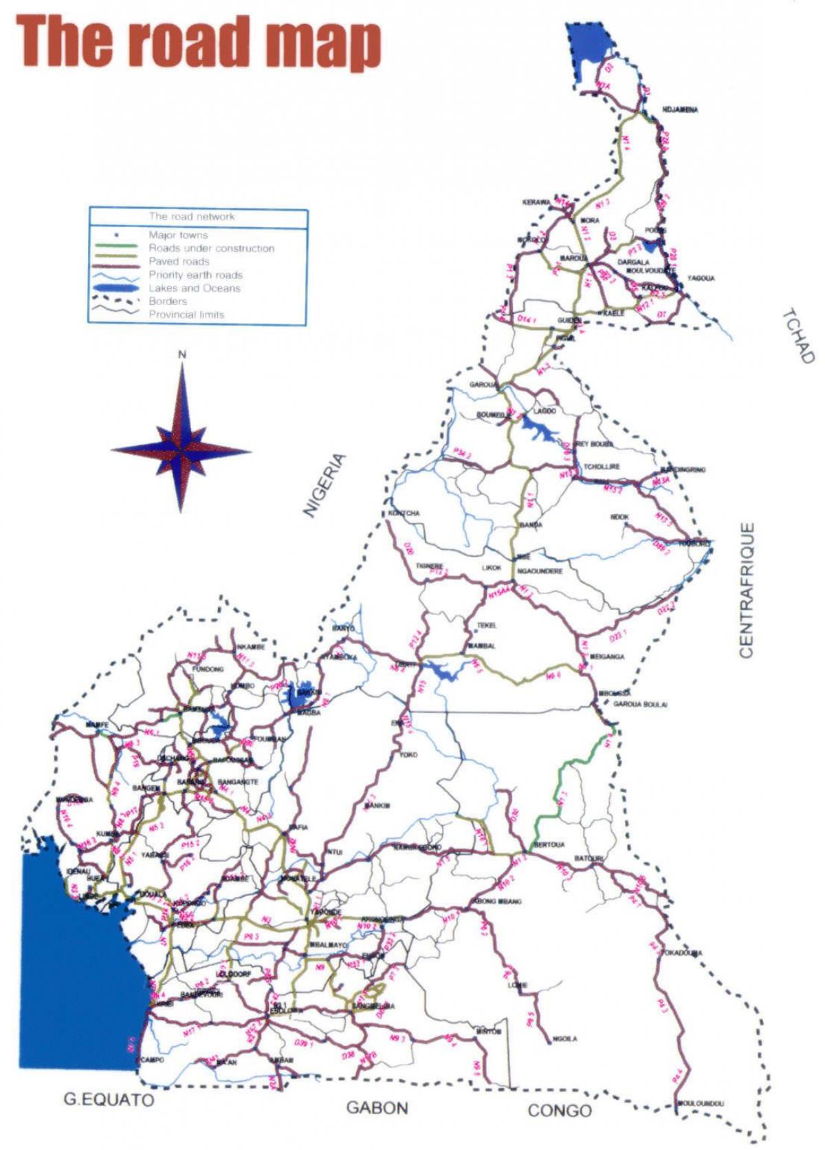 Карта на Камерун патот