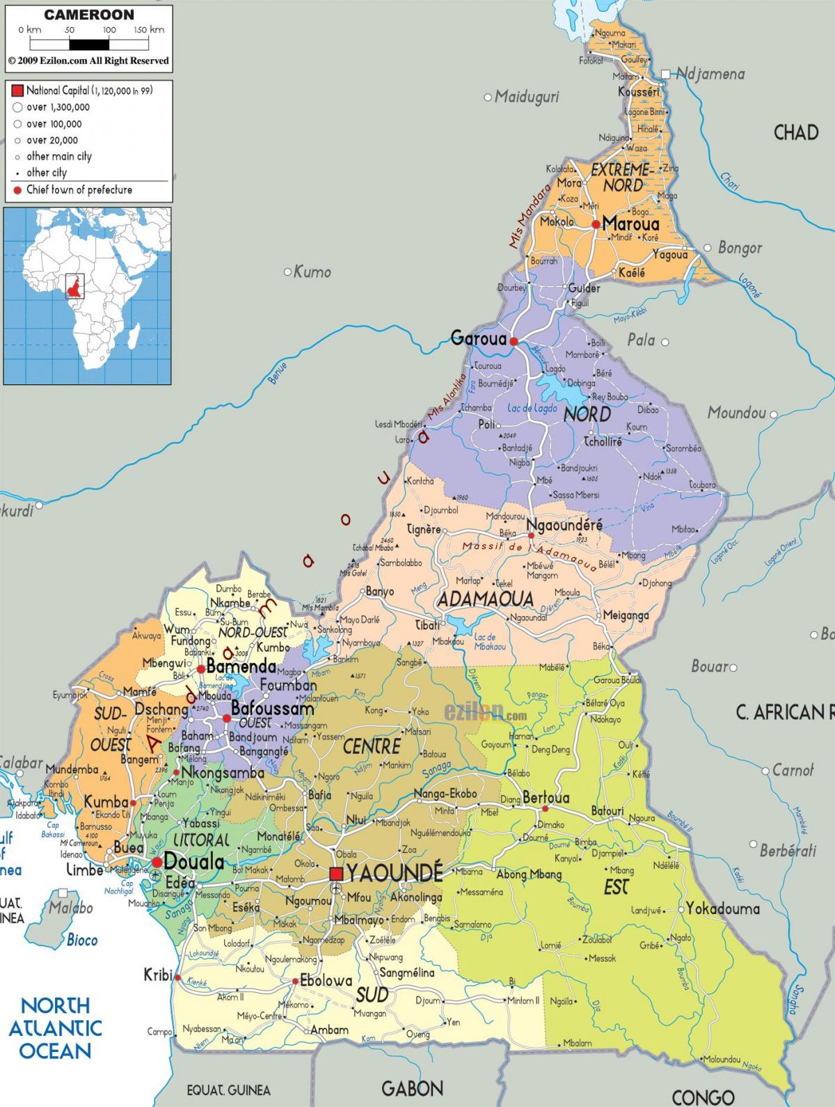 Камерун мапата региони