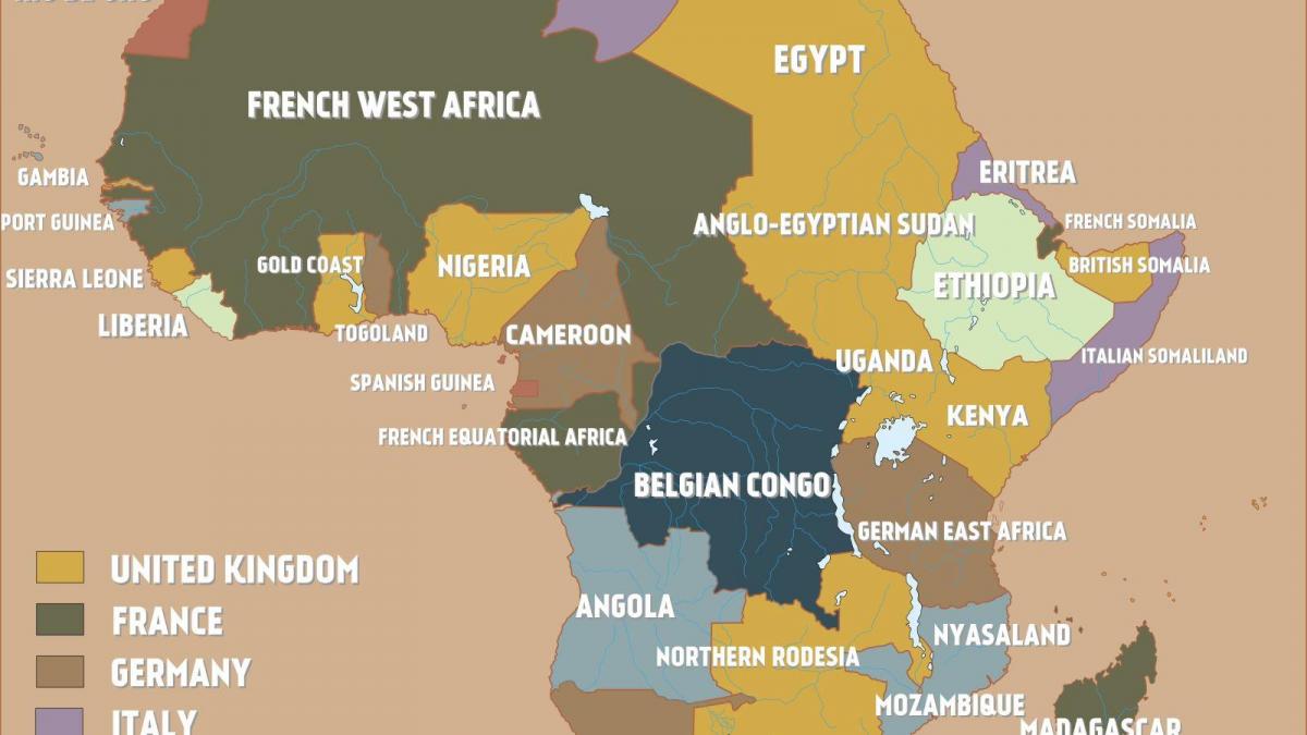Карта на британскиот Камерун
