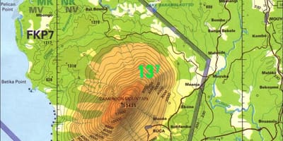 Камерун планините мапа
